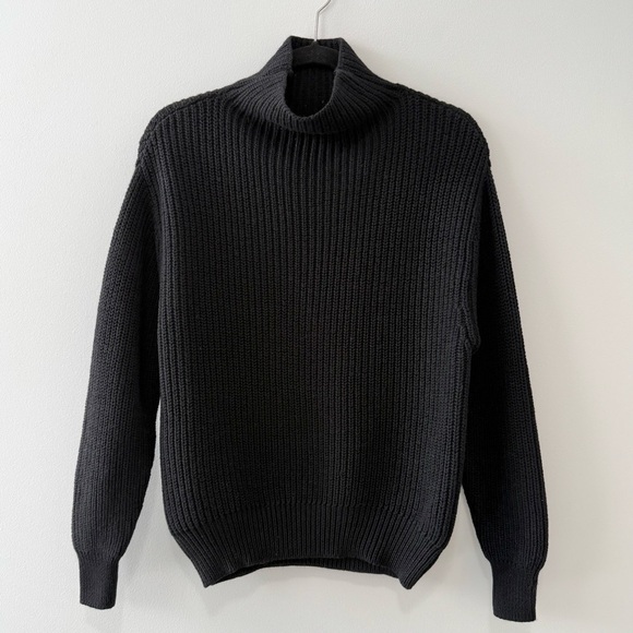 Aritzia Wilfred Montpellier Turtleneck Sweater Black Merino Wool Sz XS - Picture 3 of 16